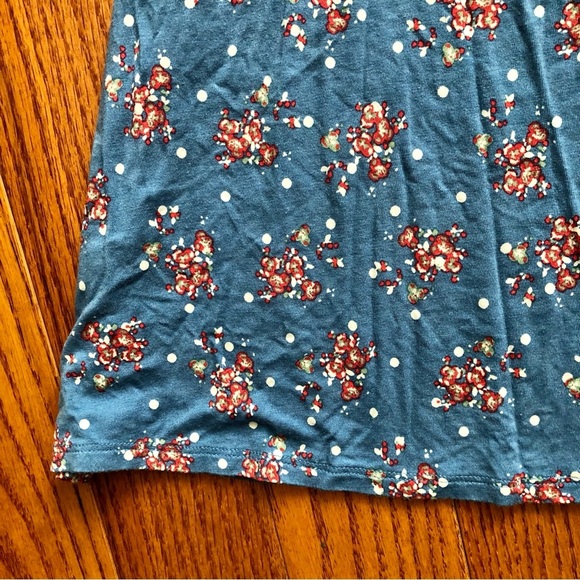 Nordstrom Floral Cutout Back Sleeveless Blue Dress Girl’s Size Xl (14/16) - Picture 5 of 8